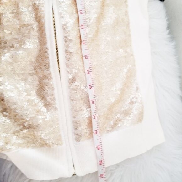 Chico's hooded full zip sweatshirt sequence - Picture 9 of 9